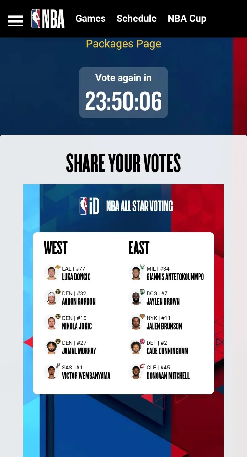 nba全明星投票结果出炉NBA全明星投票 nba全明星投票结果出炉NBA全明星投票